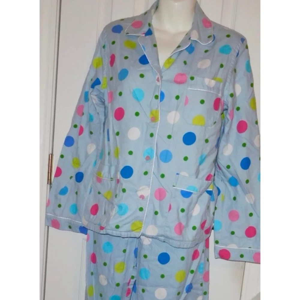 PINK Victoria’s Secret Soft Blue Polka-dot Pajama